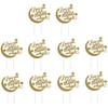 Wedding Cake Topper Love You To The Moon and Back Cupcake Toppers Toothpicks Dessert Cake Decor for Weddings Engagement Birthday Party - Golden