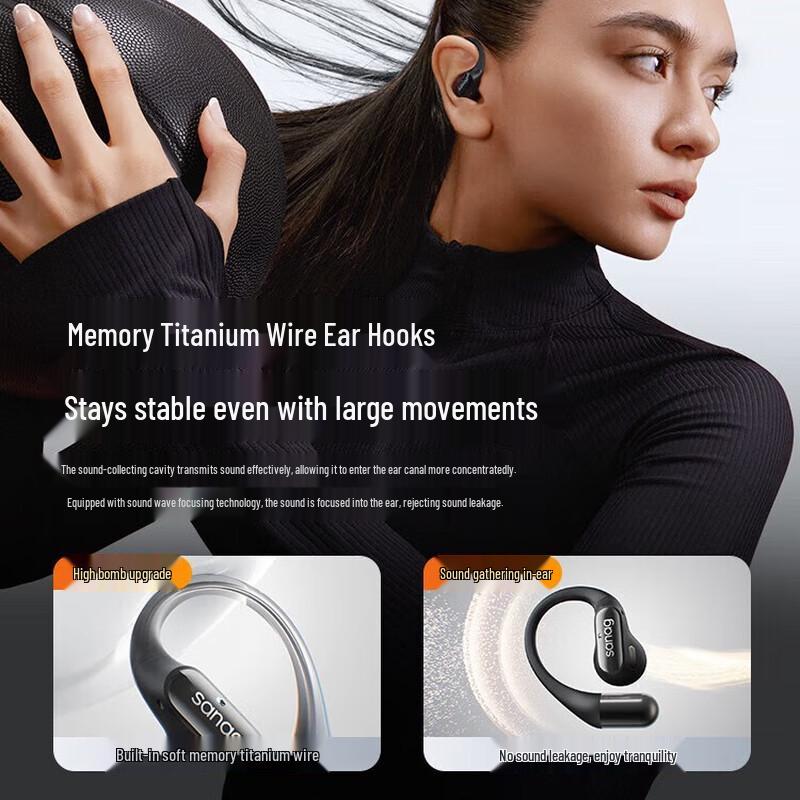 Sai Na G6S AI Noise Cancelling Bluetooth Ear-hook Headset