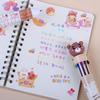 Lovely Bear Ballpoint Pen 10 in 1 Retractable Ballpoint Pen Office School Supplies 0.5mm Multicoloured Pen for Student