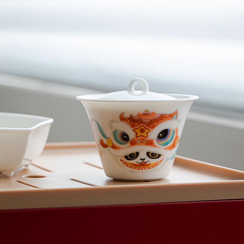 Hongyu Huanxi Series 8-Piece Ceramic Gaiwan Tea Set