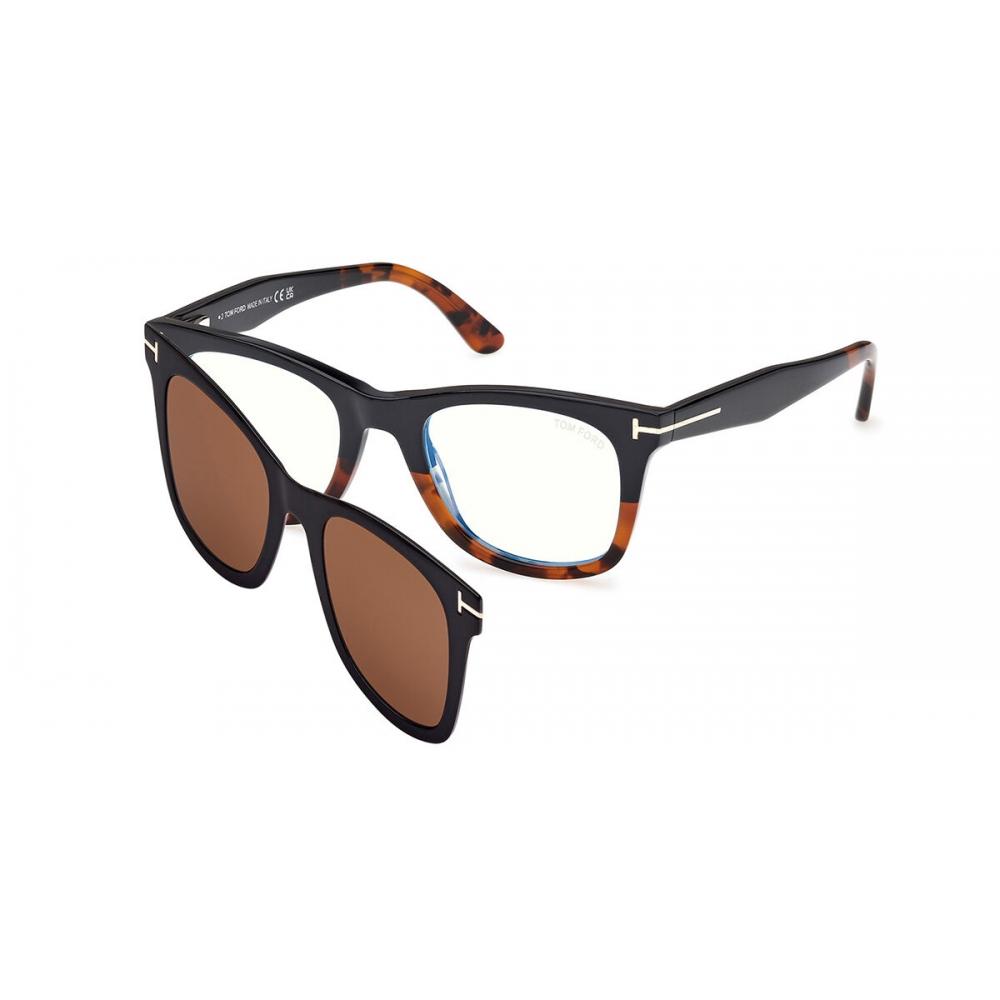 

Tom Ford Ft5970 B Blue Light Block With Clip On 005 Men Eyeglasses 50--145