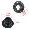 Billet Fuel Cell / Fuel Surge Tank Cap Flush Mount 6 Bolt Open ID 35.5mm Black