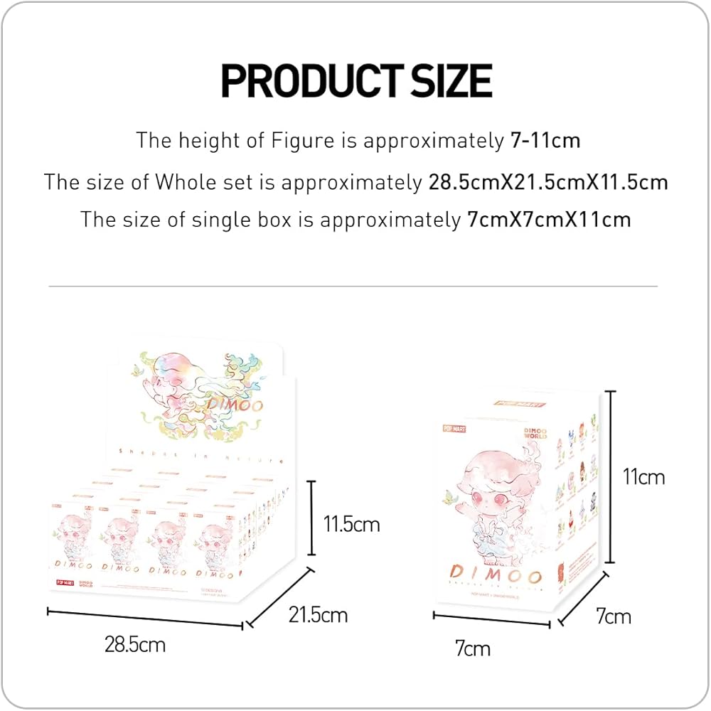Pop Mart Dimoo Shapes in Nature Blind Box Figure 1 Piece Premium PVC Toy Original Character