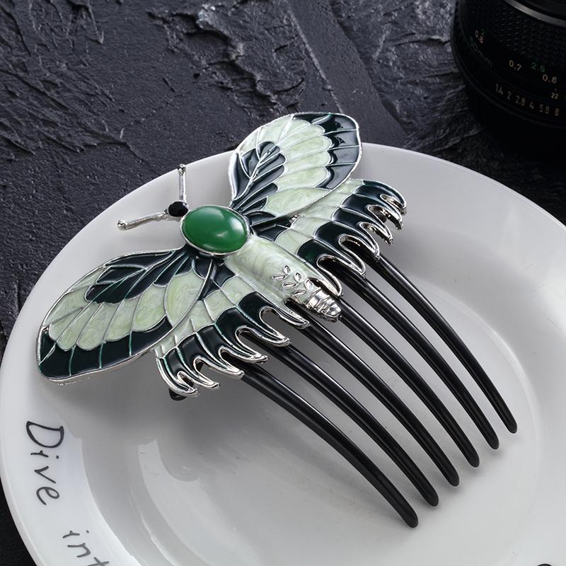 ZRM Fashion Vintage Titanic Butterfly Combs Charms Animals Hairpins Hair Combs Accessories Women Girlfriend Jewelry Gift