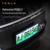 Tesla Model Y/3 License Plate Holder - Blue Floating Base for Frame Protection