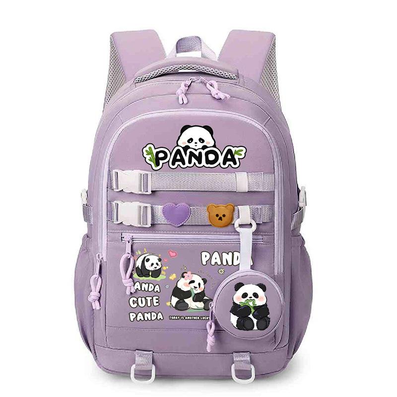 Panda Huahua 2025 New Cute Children's Schoolbag Cross-border Large-capacity Primary and Secondary School Students Lightweight Spine Protection