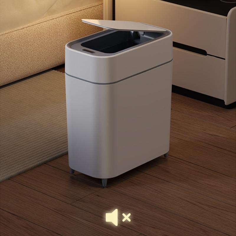 Automatic Lid Wastebasket With Odor Proof Cover For Kitchen Bathroom Use HX6C