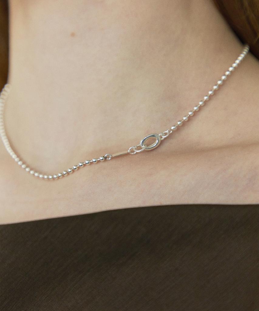 Ihr Round Clip Ball Necklace / 925 Silver