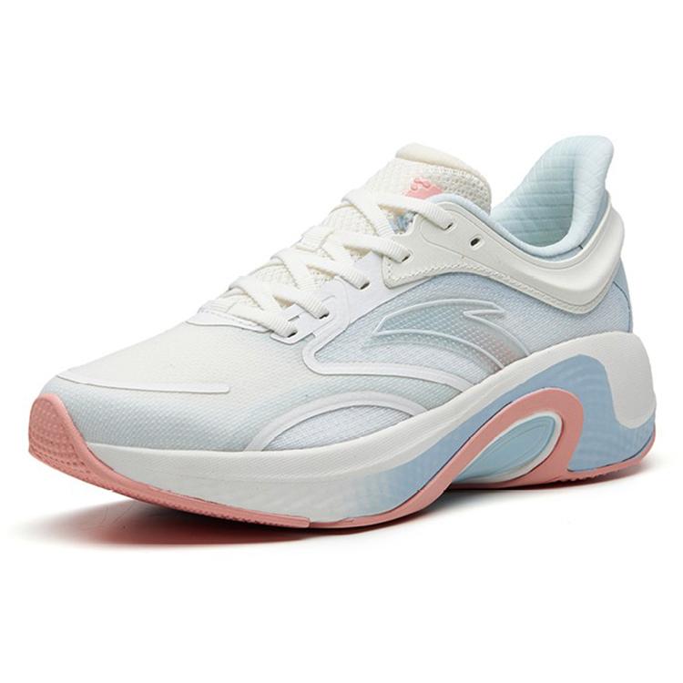 Anta Running Collection Running Shoes Women's Low Top Ivory White/Mirage Blue/Floating Cloud Red 122235556-3