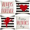 Nordic Valentine's Day Pillow Case Love Cupid Simple Letter Print Linen Sofa Pillow Case