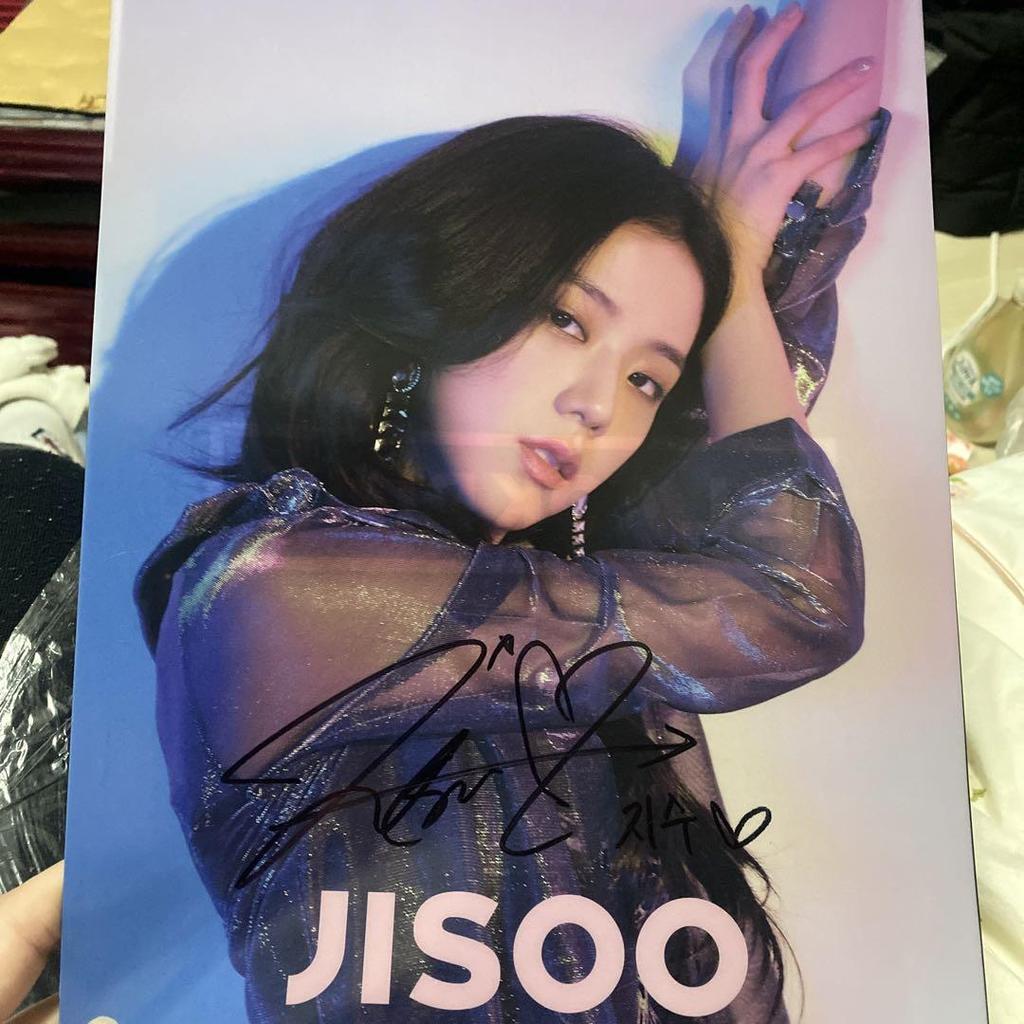 [USED] BLACKPINK JISOO autographed clear file