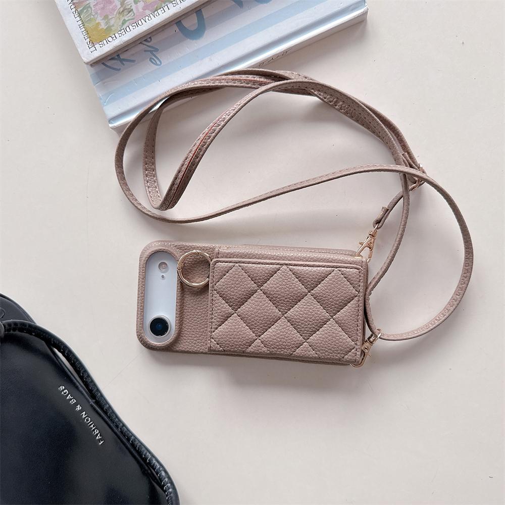 

Crossbody Lanyard Card Slot Holder Case For iPhone 17 Air 16E 15 14 13 12 11 Pro Max Plus Wallet Strap Cord Bag Leather Cover iPhone 13 mini