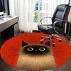 1PC Cat Whiskers Office Round Area Rug,  Mat Suitable ForOffice, Under Office Chairs Bedroom Living Room Home Decor, Room Deco