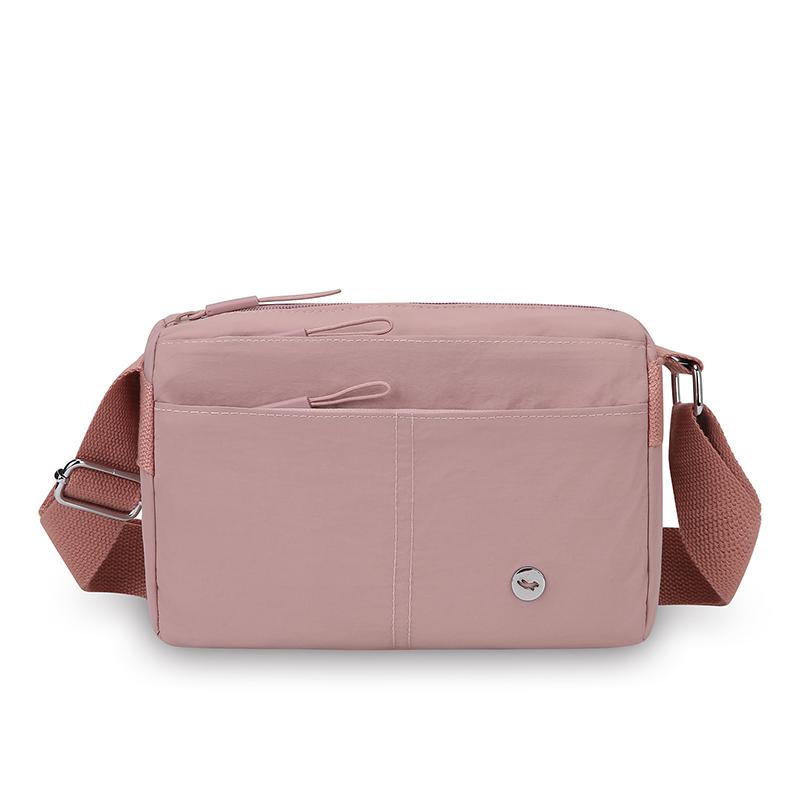 Water-Repellent Multi-Compartment Bag Lightweight Small Square Bag Commuter Women's Shoulder Bag Solid Color Crossbody Bag