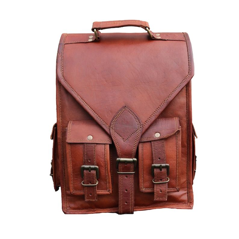 Персонализированный кожаный рюкзак — фото 2