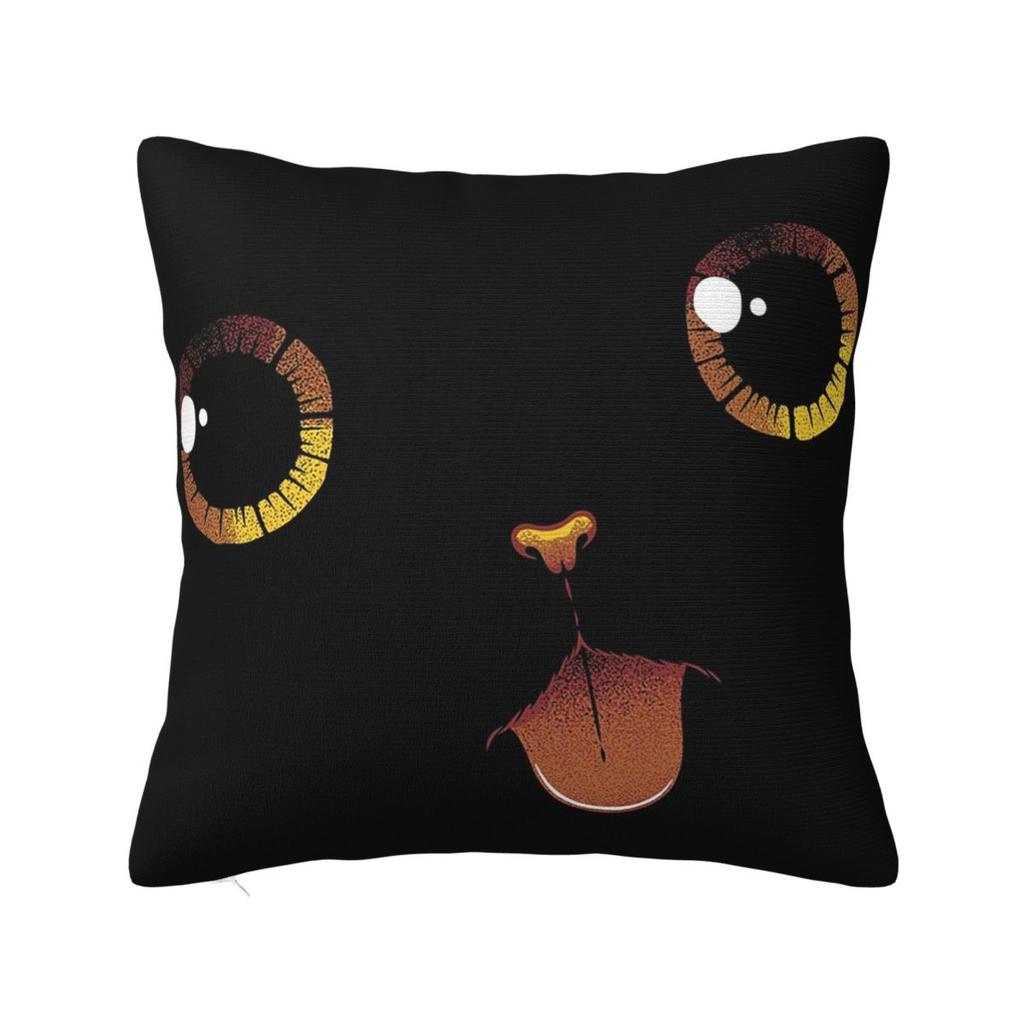 Cute Black Cat Minimalist Tongue By Tobe Fonseca Square Pillowcase Pillow Cover Cushion Zip Decorative Throw Pillow for Home Car