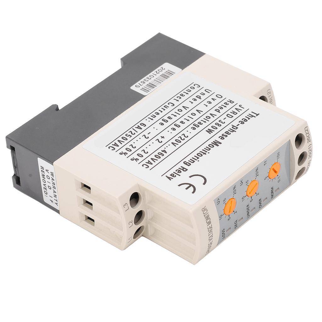 Over Under Voltage Protector Adjustable 3 Phase Monitor Relay JVRD‑380W 380V