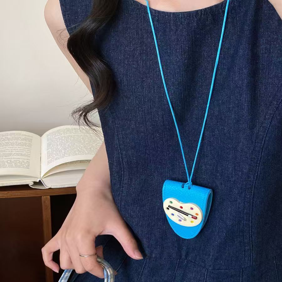 Dopamine neck palette glasses clip necklace women's fashion sweet sunglasses clip lanyard niche light luxury accessories