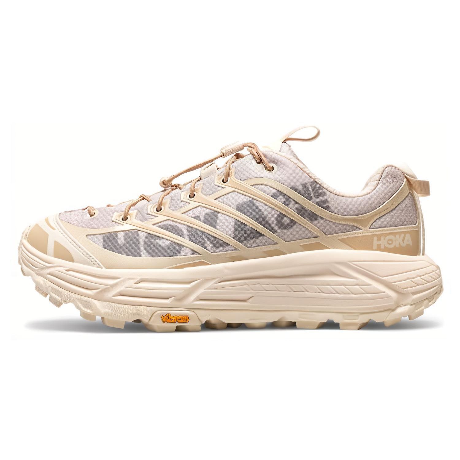HOKA Mafate Three2 Eggnog Shifting Sand Unisex Sneaker Creme 1141572-ESSN 46