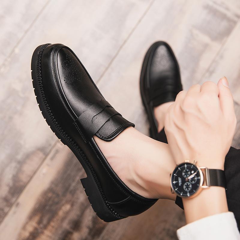 Size 38-46 MEN'S FASHION British style shoes business formal leather shoes casual soft soled loafers XRS-H07