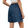 Washed Elastic Waist Denim Casual Shorts Tide