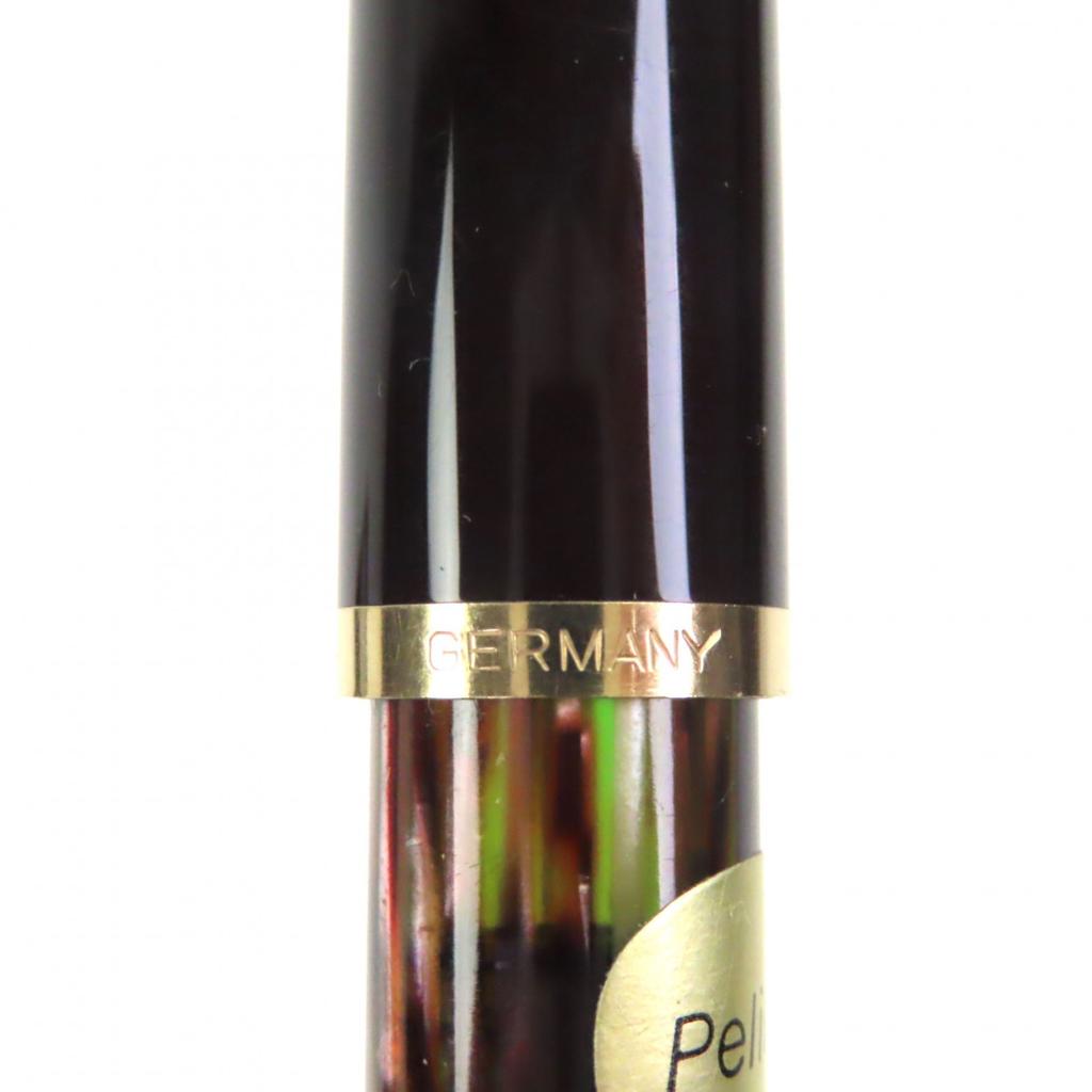 Excellent PERIKAN fountain pen M&K brown stripes Dark brown gold 14K mens 400NN Used