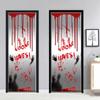PE Blood Fingerprints Door Stickers Decorative Halloween Decorative Door Sticker  Bathroom Rooms