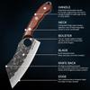 Kitchen Cleaver Forged Butcher Knife Peeling Boning Knife Slicing Sharp Chef Meat Fish Cutting Cooking Tools with Cover