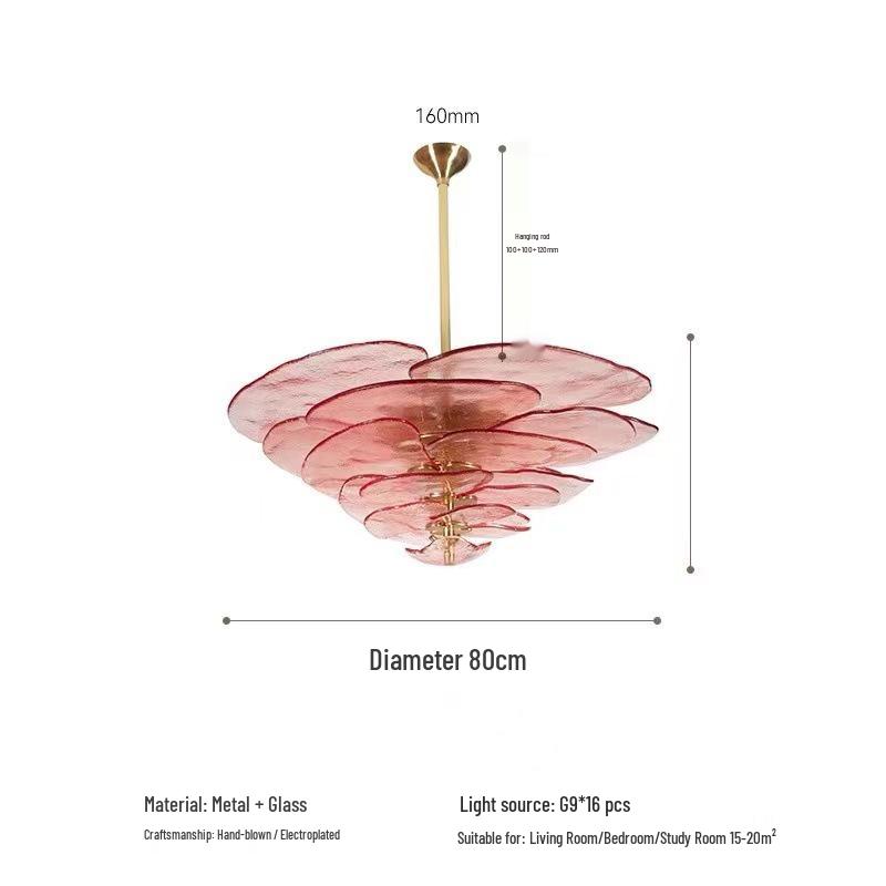 Retro French Murano Glass Pendant Light for Living Room, Dining Room, Staircase, and Bedroom