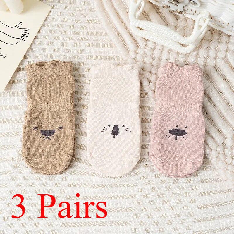 5/3/1 Pairs Socks Baby Socks with Grippers Toddler Kids Cartoon Floor Ankle Non Slip Socks