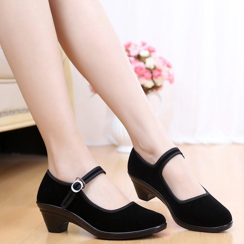 Sapatos Femininas Women Light Weight Comfort Black Flock Ballet Dance Flat Shoes Lady Casual Home & Street Comfort Shoes