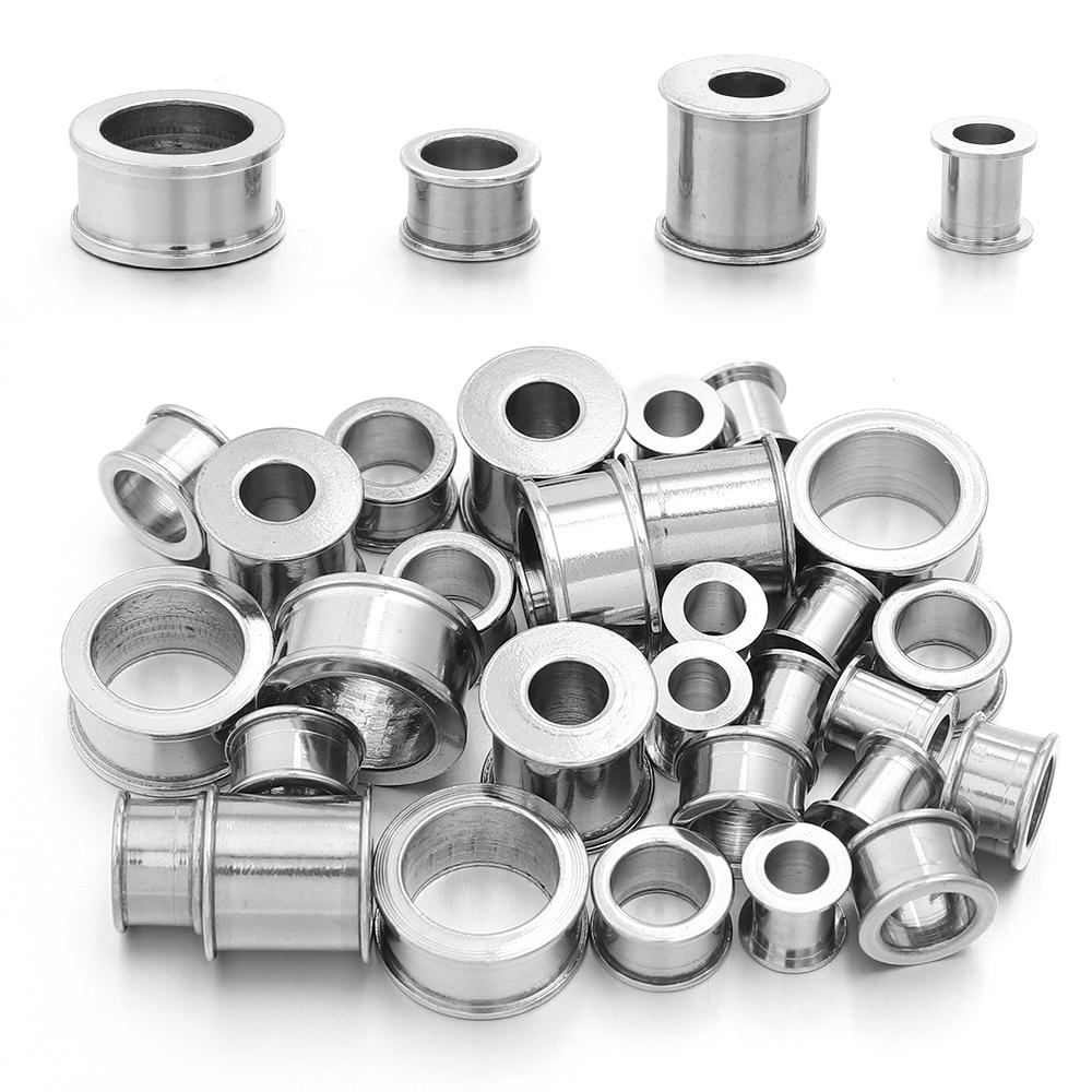 5-10pcs/lot Stainless Steel Spacer Beads Big Hole Round Big Hole Slider Beads DIY Jewelry Making Necklace Bracelet Accessories