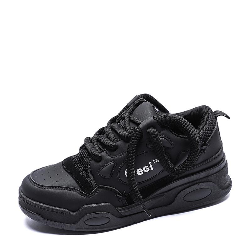 Mode Damen Casual Skateboard Schuhe Dicksohlige Klobige Sneaker Paar Atmungsaktiv Schnürschuhe Vulkanisierte Schuhe Damen Plateau-Sneaker