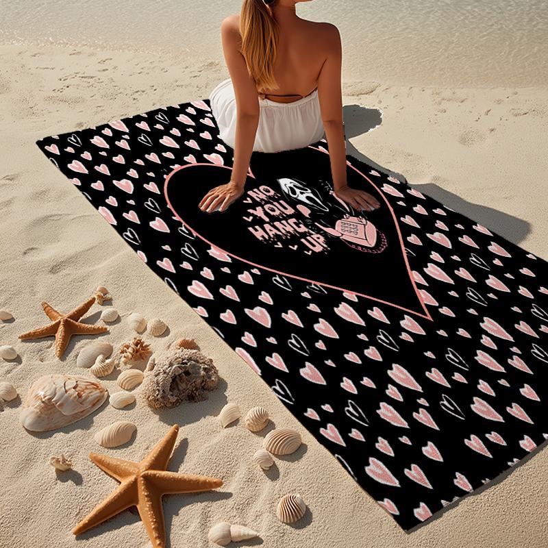 Heartbeat Ghostface Of Horror Beach Towel, Super Soft Microfiber, Gift for Her/Him, Birthday, for Pool, Beach, Travel, Home Decor Fan gifts