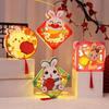 Rabbit Cartoon Lantern PVC DIY Mid-Autumn Festival Lantern Handmade Intangible Cultural Heritage Children DIY Material Kit