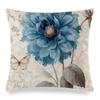 Watercolor Roses and Butterflies Digital Printing Short Plush Pillow Covers for Car Sofa Office Cushion Cover Home Goods