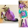 Cute Gengar Plush Backpack For Kids Soft And Comfortable Velvet Material Purple Color 13.4 X 10.6 X 6.7 Inches