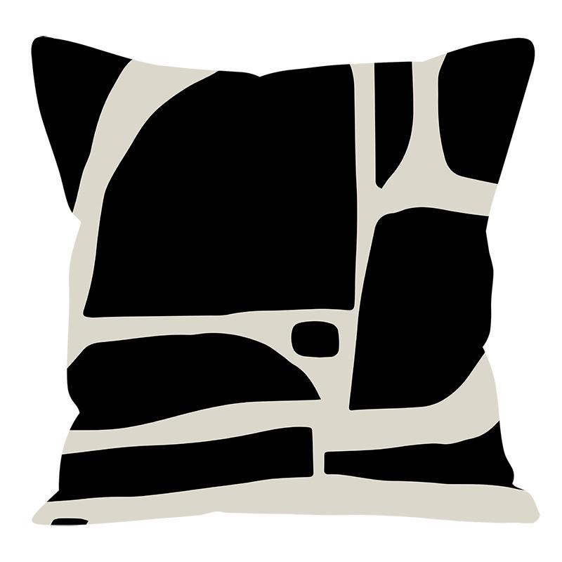 Nordic Geometric Brown Pillowcase Living Room Sofa Bedroom Pillow Yang Tao Bay Window Office Pillow