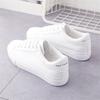 Women Spring Autumn Korean Style Breathable Leather Flat Sneakers Running Shoes
