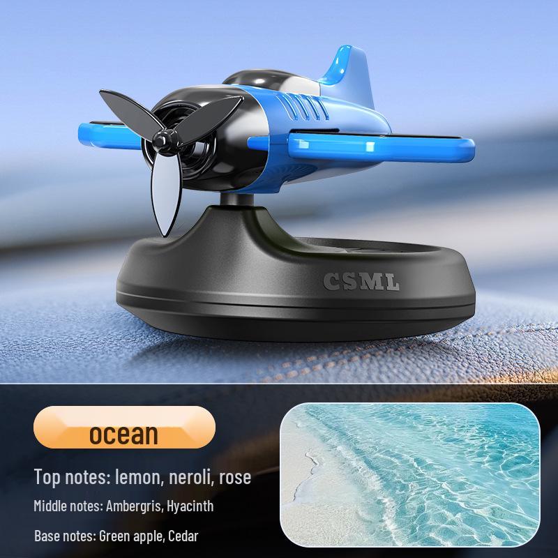 Luxury Solar-Powered Rotating Airplane Car Perfume & Aromatherapy Centerpiece