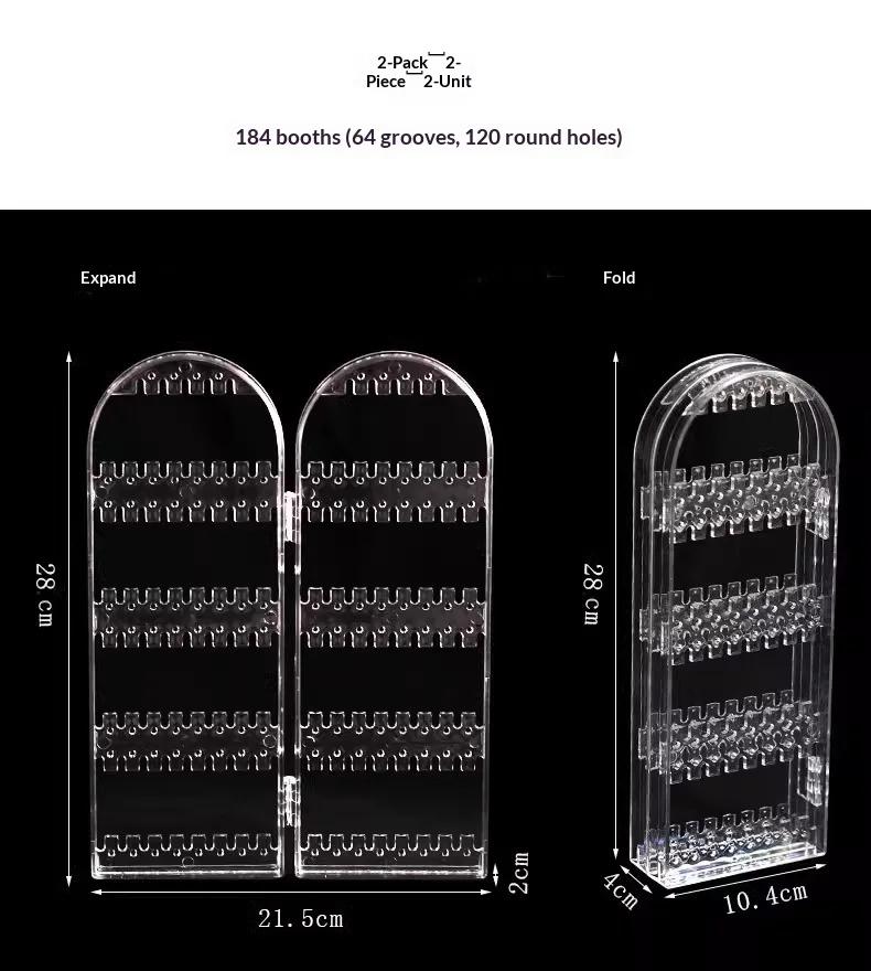 Creative Earring Display Stand Acrylic Screen Partition Jewelry Rack Accessory Display Storage Rack for Ear Decorations