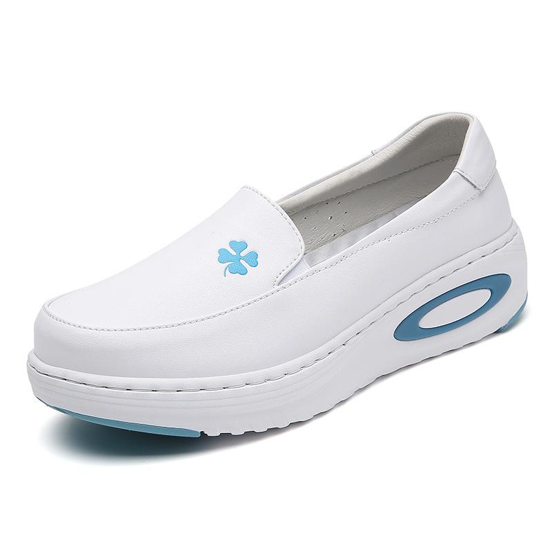 

Новая обувь для медсестер для женщин Удобная Мягкая подошва Противоскользящая Дышащая Увеличивающая рост и Устойчивая к запахам обувь 41 белый