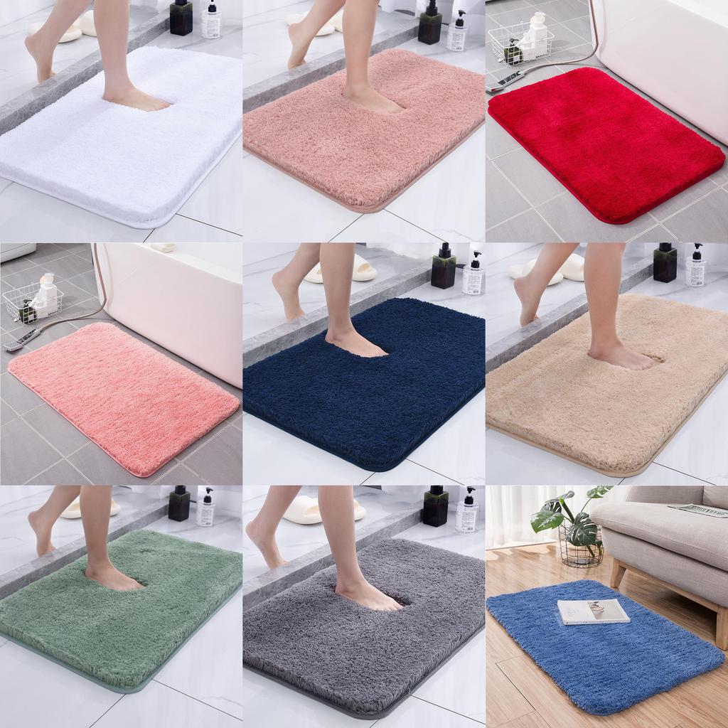 Thick Absorbent Water Microfibre Bath Mat Washable Non Slip Plush Mats Bath