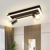 Plafonnier - NETTLIFE - Spot LED plafond 2 flammes - GU10 - 12W - Noir