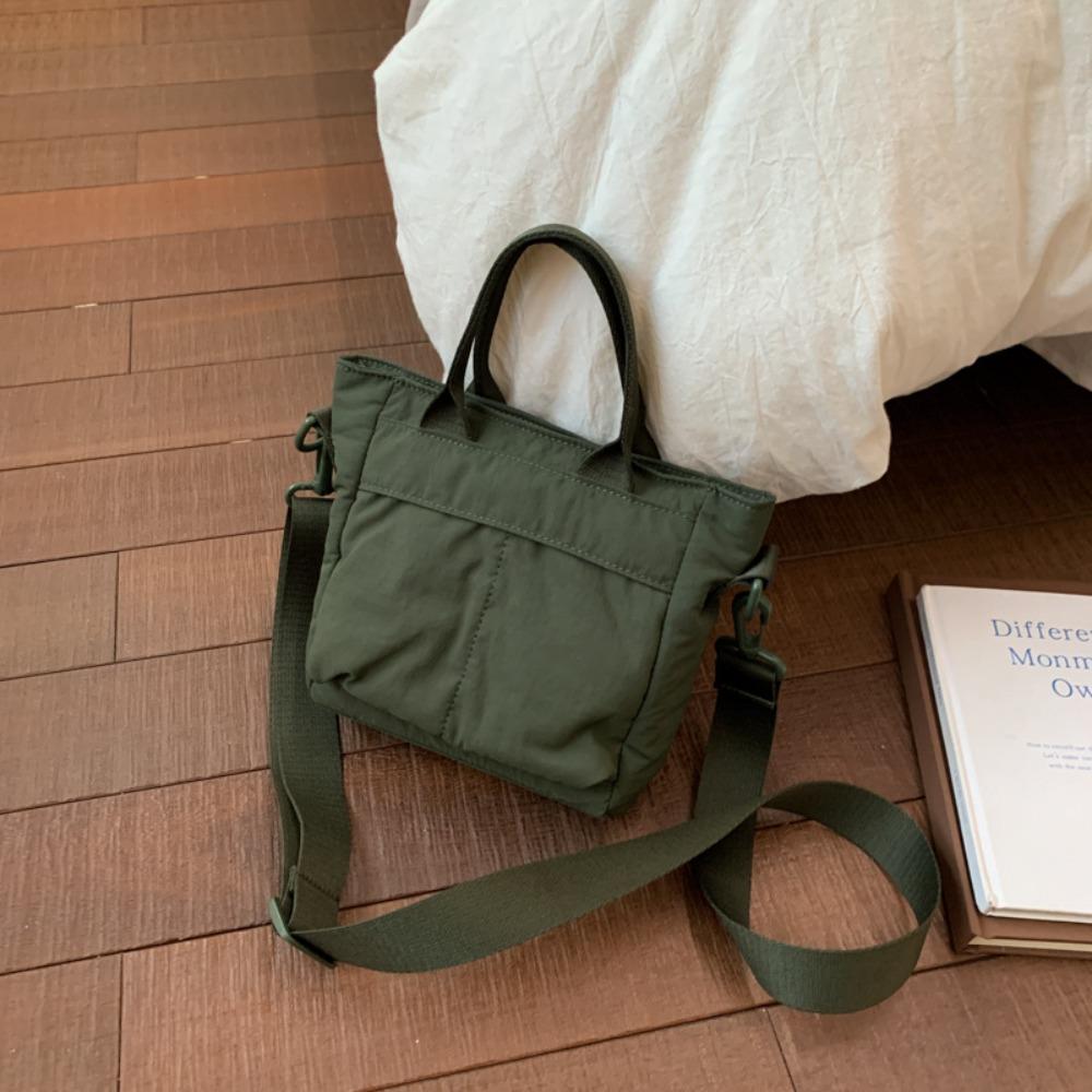 Simple Harajuku Style Women Shoulder Sling Bag Solid Color Going To Work Handbag Lightweight Crossbody Bag For Students Girls