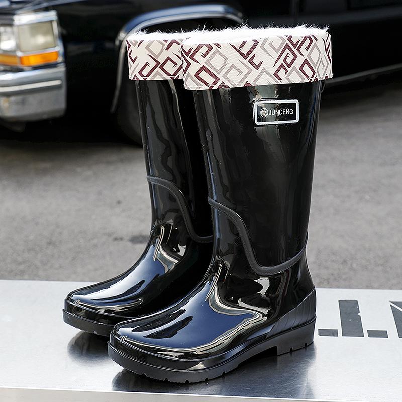Wholesale Custom Printed High-Top Rain Overshoes PVC Waterproof Rubber Shoes for Men