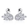 S925 Sterling Silver Swan Stud Earrings - Korean Style, Elegant and Trendy, Perfect Valentine's Day Gift for Her