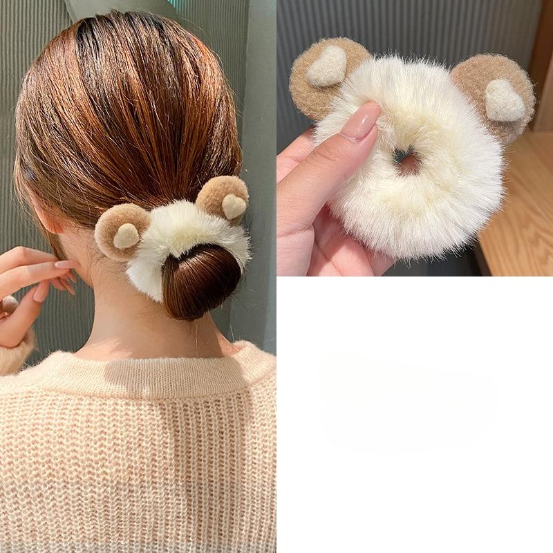 Cat Ears Plush Elastic Hair Bands Cute Hair Rope Ties Girls Barrettes Children Kawaii Headwear Headwear Kids Hair Accessorie