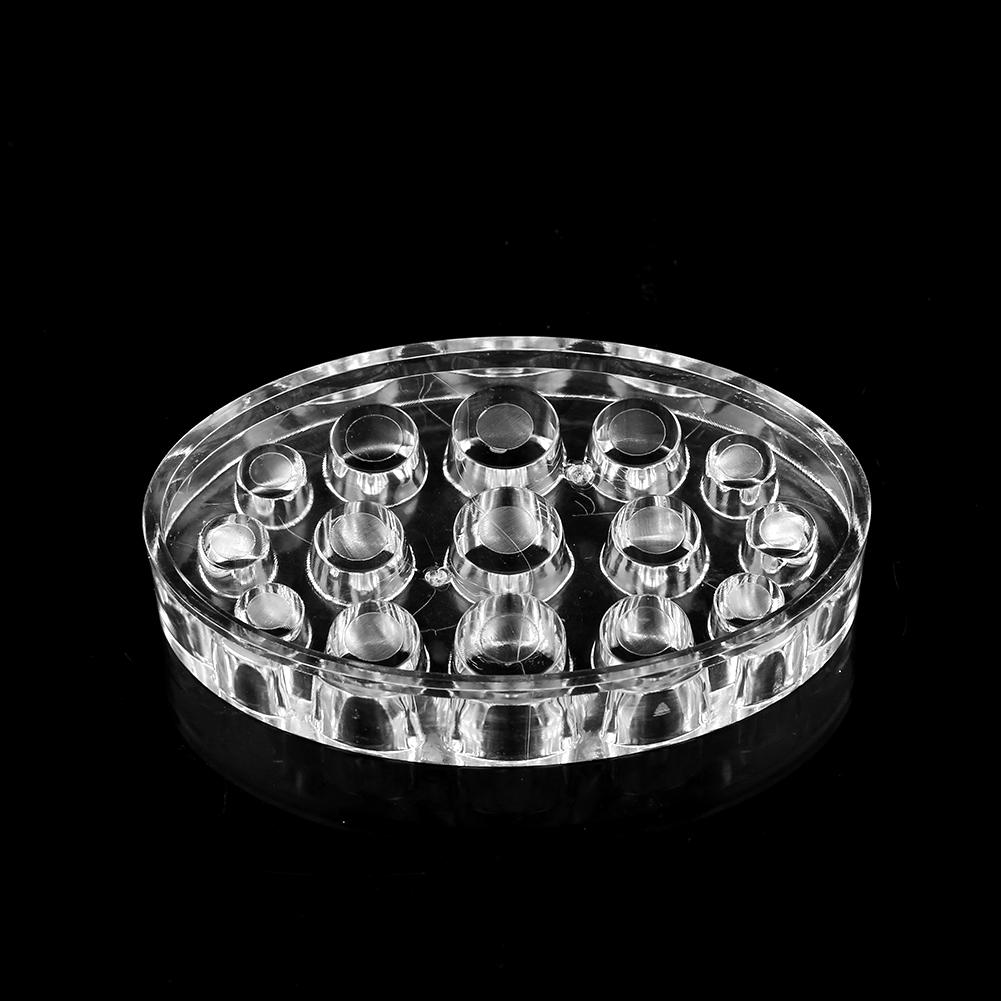 15 Holes Oval Acrylic Tattoo Permanent Makeup Microblading Pigment Cup Cap Stand Ink Holder