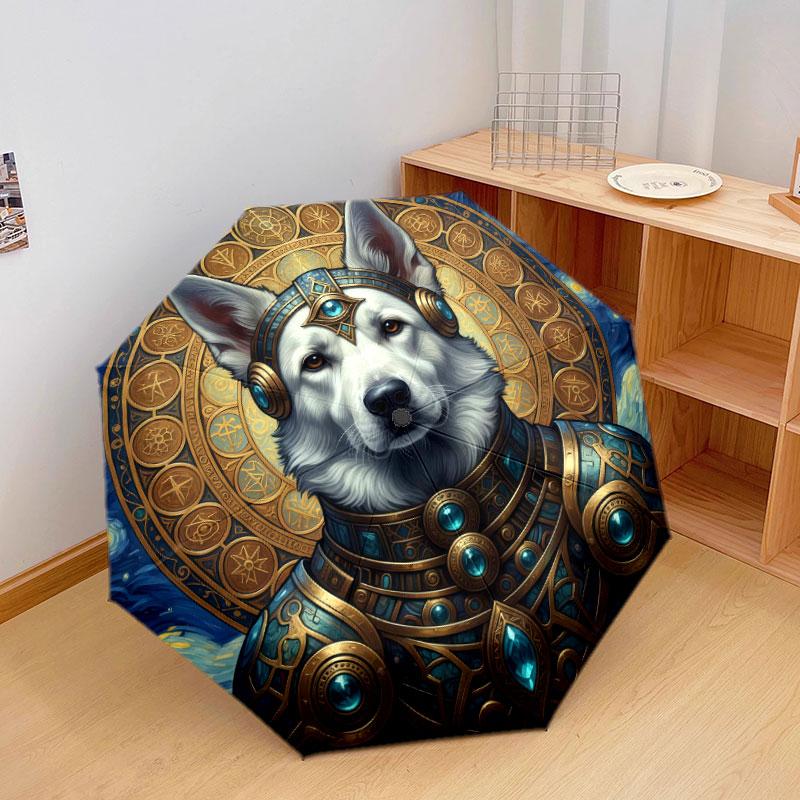 AnimalSorcerer Pattern Pattern New Style Umbrella, 1 Piece Automatic Folding Umbrella, Portable Travel Umbrella, Outdoor Umbrella, Birthday Gift